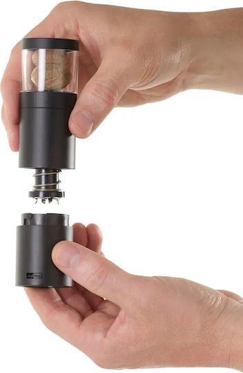 Ad Hoc Manual Pepper Mill Inox in Gray Color 12.5cm