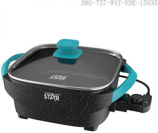 Winstar Teppanyaki Utensil with Adjustable Thermostat 1600W 41x31cm.