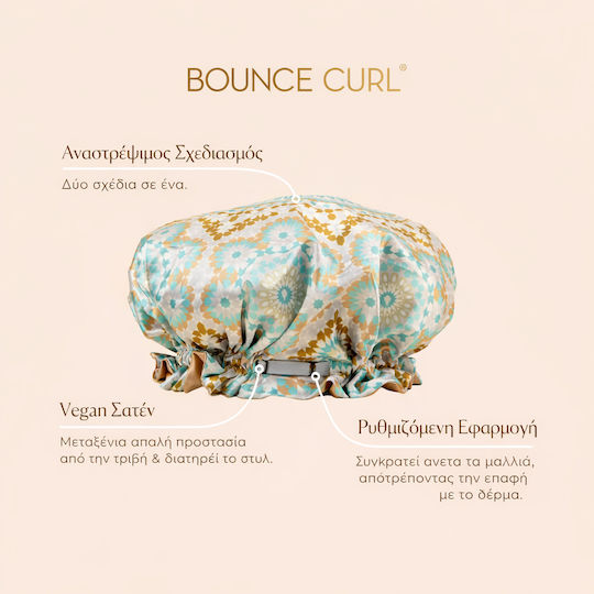 Bounce Curl Bonetă Satinată pentru Păr cu Două Fețe