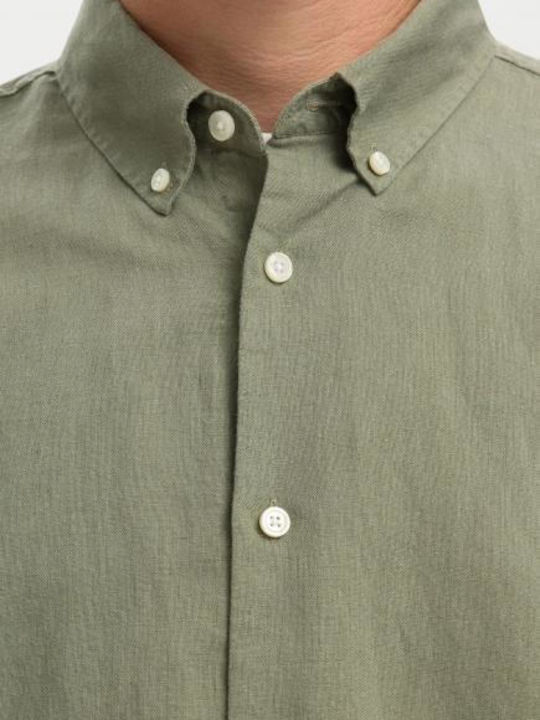 Long Sleeve Linen Shirt Vetiver