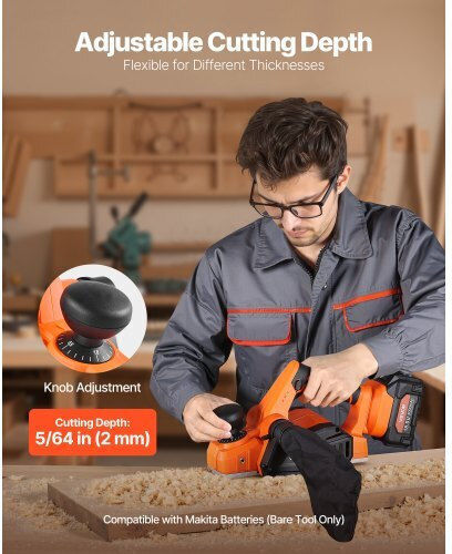 Vevor WXDDSCBCBDDC4TGZ8001V9 Πλάνη 18V Χωρίς Καρβουνάκια (Brushless) Solo