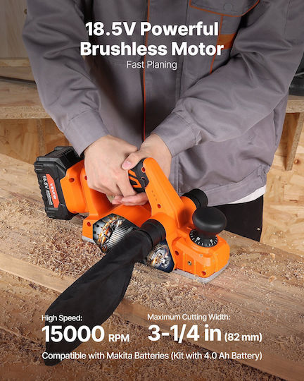 Vevor WXDDSCBCDDC12YBQX001V2 Planer 18V Brushless