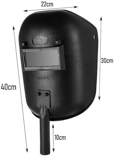Welding Helmet Optical Field 100x220mm Black