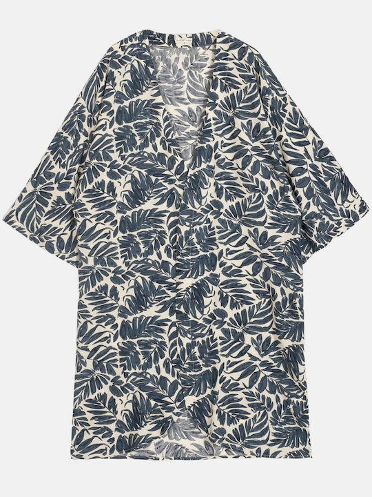Rock Club Women's Maxi Beach Kimono Dark Blue