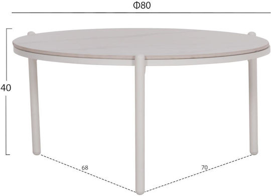 Set Mobilier Exterior Cameră De Zi 5 Piese Alb Cu Perne