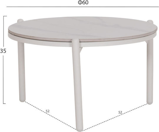 Set Mobilier Exterior Cameră De Zi 5 Piese Alb Cu Perne