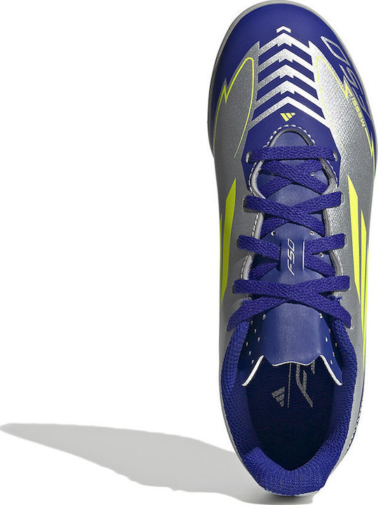 Messi F50 Club Tf Kids Turf Soccer Shoes Silver