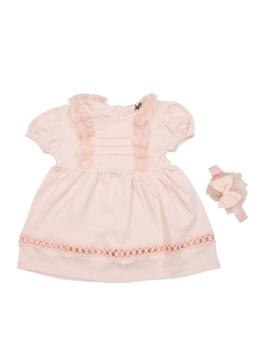 Kinderkleid Kurzärmelig Set aus 2 Rosa Sanft