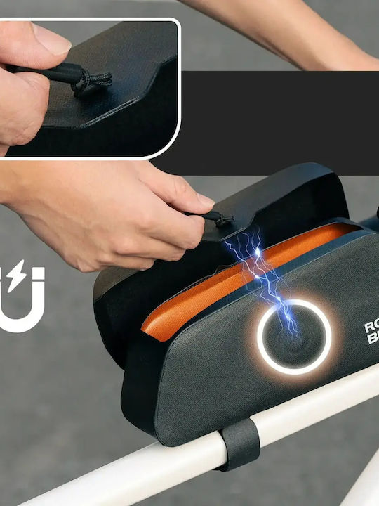 Rockbros Tăsăndă Scurtă de Cadru pentru Bicicletă 0.9l Neagră