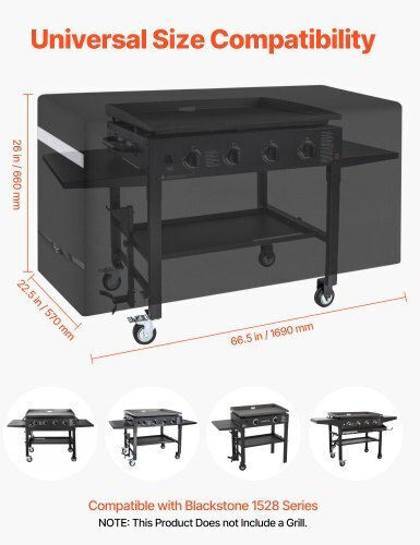 Vevor Κάλυμμα Ψησταριάς 66 Ιντσών Καλύμματα Bbq Εξωτερικές Ψησταριές Αδιάβροχο Ανθεκτικό Στο Ξεθώριασμα Ανθεκτικό Στις Καιρικές Συνθήκες Heavy Duty Πολυεστέρας 600d Εύκολη Τοποθέτηση Αφαίρεση Πόρπες Ασφαλείας Μαύρο