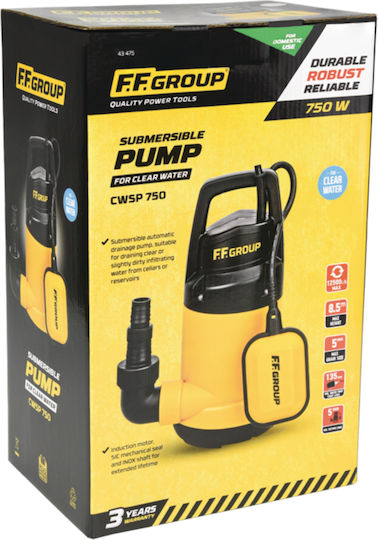 FFG CWSP 750 Μονοφασική Αντλία Πηγαδιού 1hp με Φλοτέρ 43475