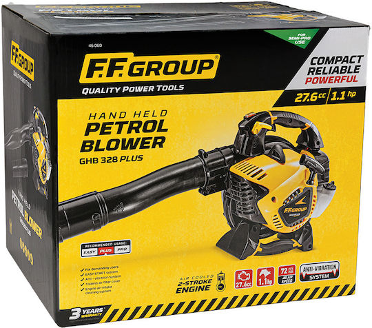 FFG GHB 328 Plus Φυσητήρας Χειρός Βενζίνης 27.6cc με Μέγιστη Ταχύτητα Αέρα 259.2km/h