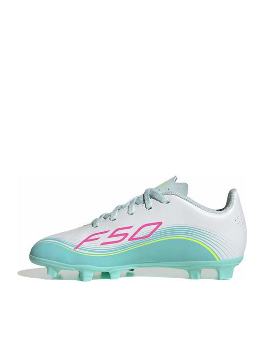 F50 Messi Club FG/MG Kids Soccer Cleats Molded White