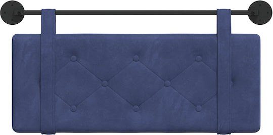 vidaXL Fabric Bed Headboard Cushion Blue 110x55cm