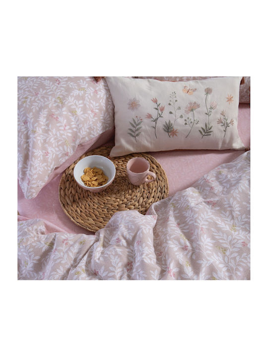 Nef-Nef Homeware Cylia Bettlaken King Size mit Gummibettlaken 180x200+35cm 4 Stück