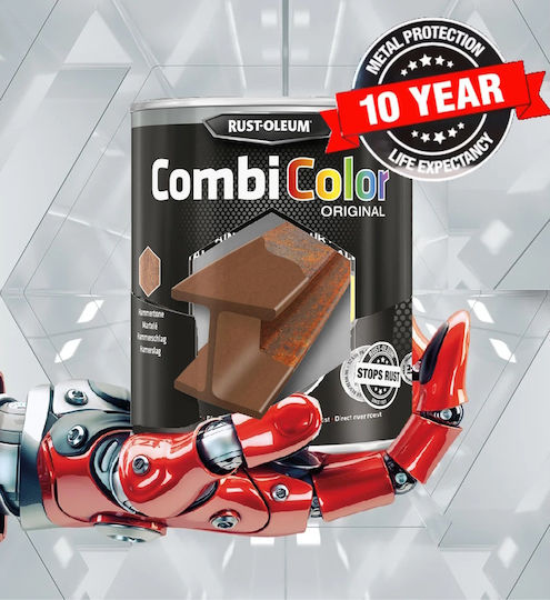 Primer și grund anticoroziv forjat 2-în-1 Combicolor Hammertone Rust-oleum 750ml 7374 Maro