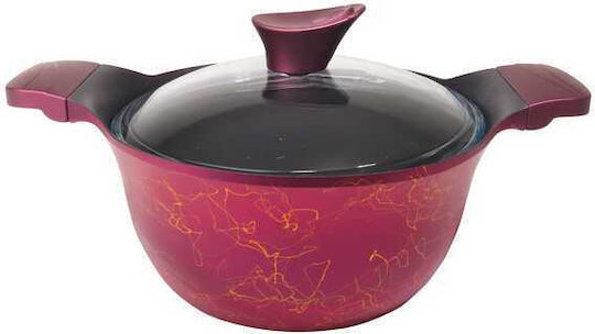 Ametist Set Töpfe Aus Aluminiumguss Mit Glasdeckel Und Bakelitgriffen Bordeaux 28cm (18cm)