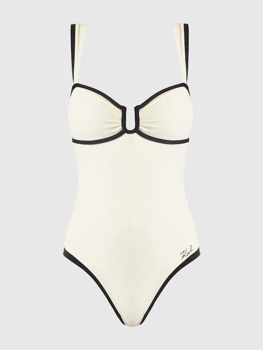 Costum de Baie Întreg Ecru