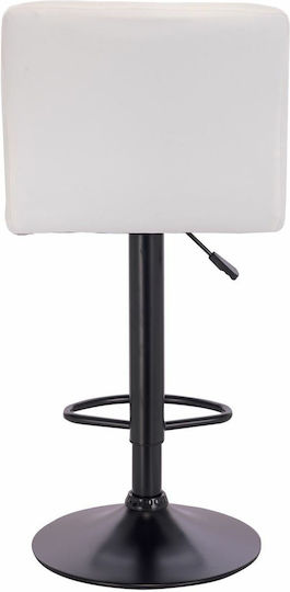 Barhocker mit Rückenlehne & Verstellbarer Höhe Beige E-00023359