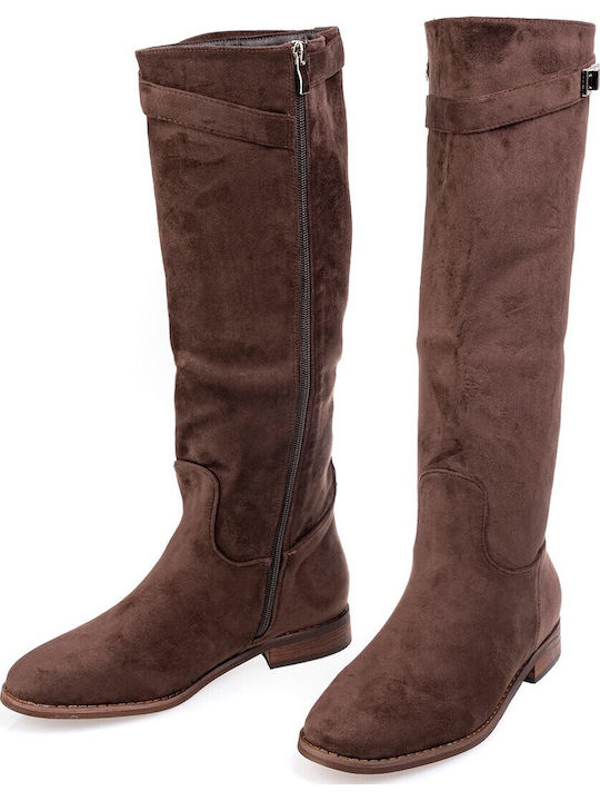 Suede Women's Boots Brown