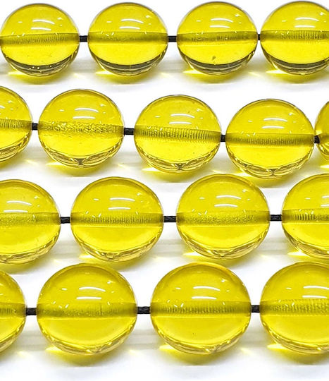 Roloi Komboloi Worry Beads with 33 Amber Beads Length 42cm Yellow