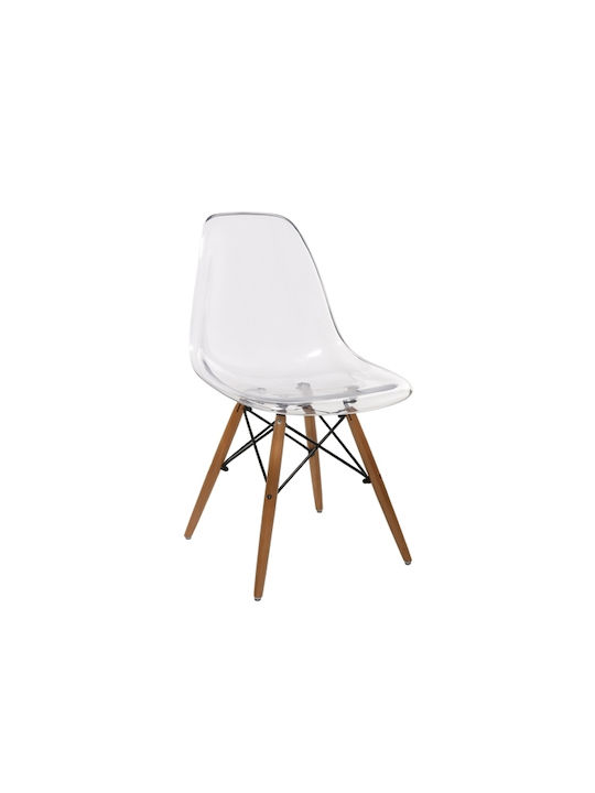 Hölzernes Ess- und Küchenstuhl Transparent 45x48x E-00017421