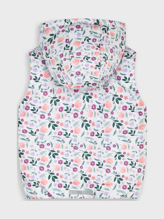 Kids Quilted Sleeveless Short Jacket with Hood Multicolour