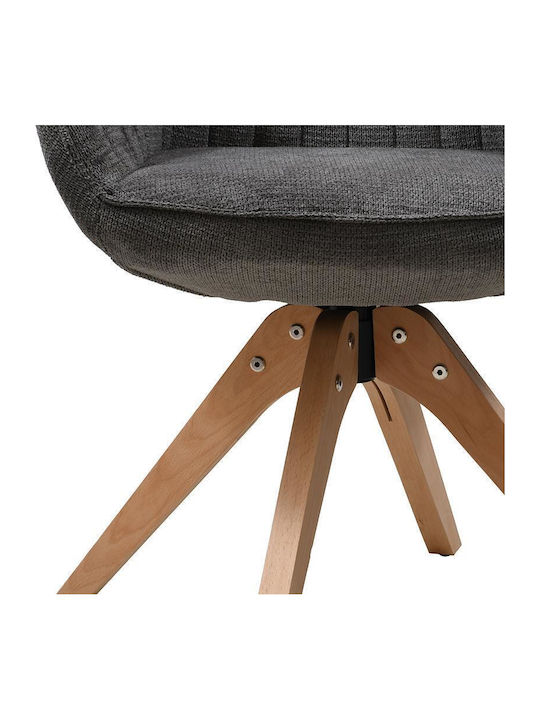 Fl23 Dining Chair With Fabric Upholstery Gray 63x58x82cm