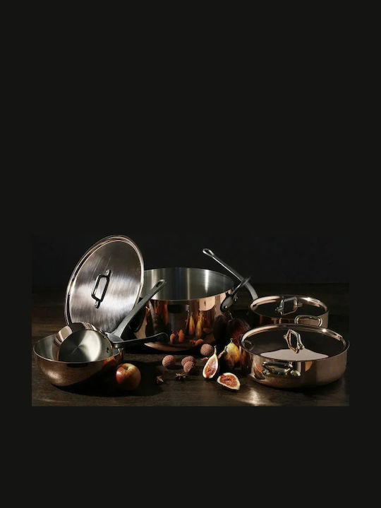 De Buyer Inocuivre Saute Pan Stainless Steel with Lid Non-Stick Coating 24cm