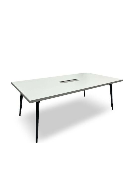 Τραπέζι Συνεδριάσεων 8 Ατόμων Λευκό 200x100x75cm