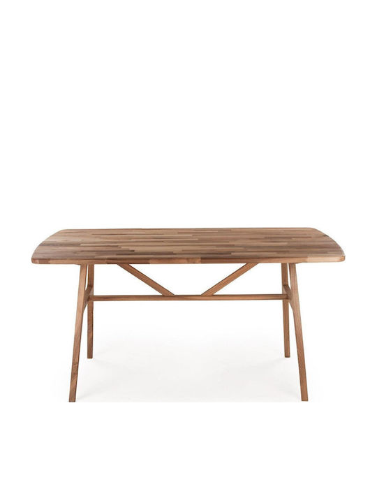 Μασίφ Τραπέζι Καρυδιάς Slim 150x80x74,5cm (160x80x74,5cm)