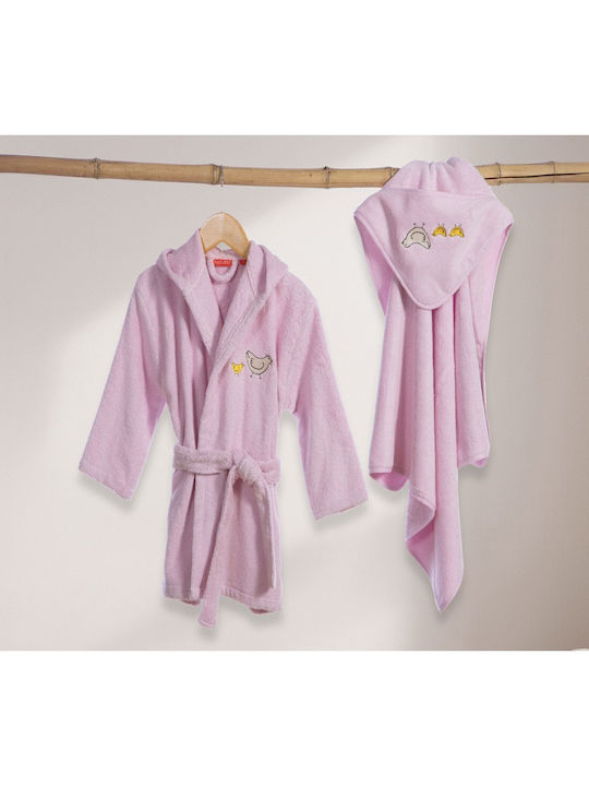 Nef-Nef Homeware Baby Bath Towel-Robe Hooded Sweet Lilac 75x75cm
