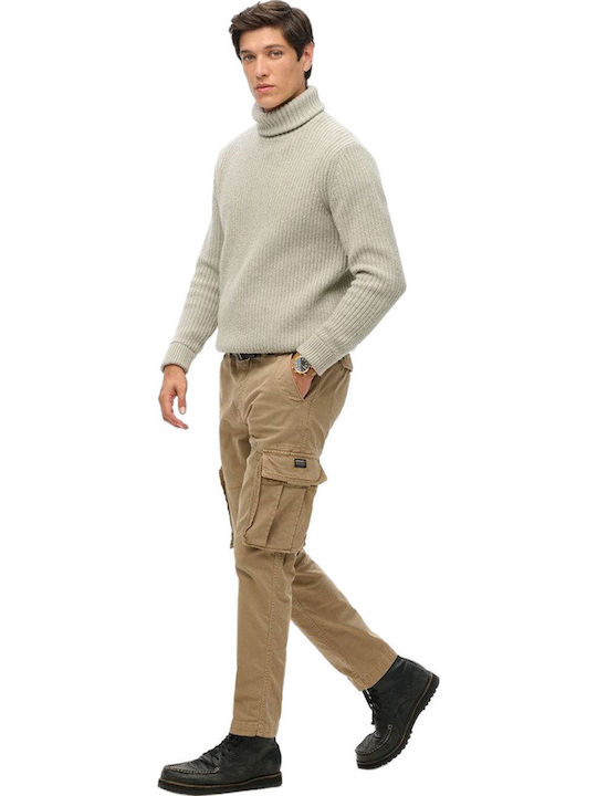 Trousers Cargo Elastic in Regular Fit Khaki