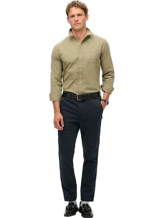 Ovin International Παντελόνι Chino Ελαστικό σε Slim Εφαρμογή Μπλε