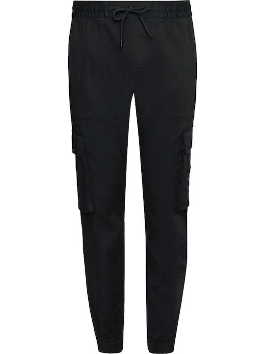 Trousers Cargo Elastic in Skinny Fit Black