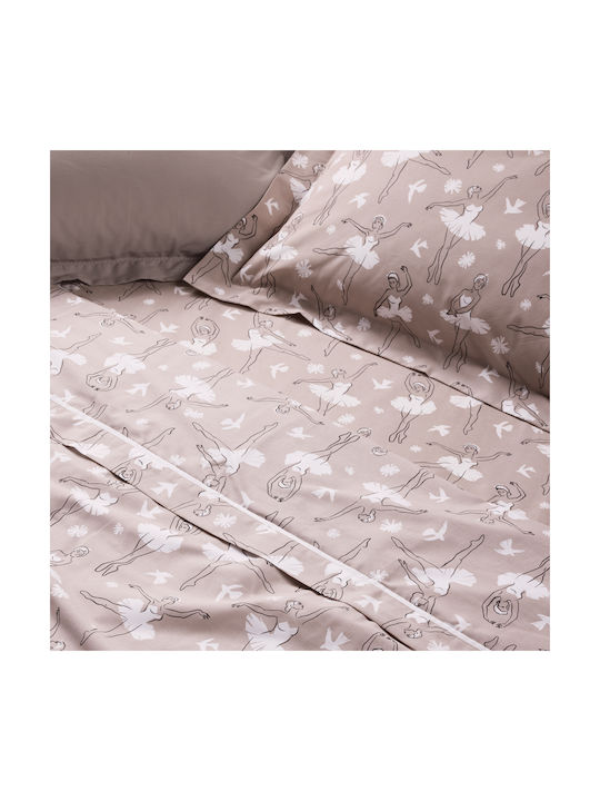 Das Home Set Kinderbettlaken Baumwollnude 170x260cm 3 Stück