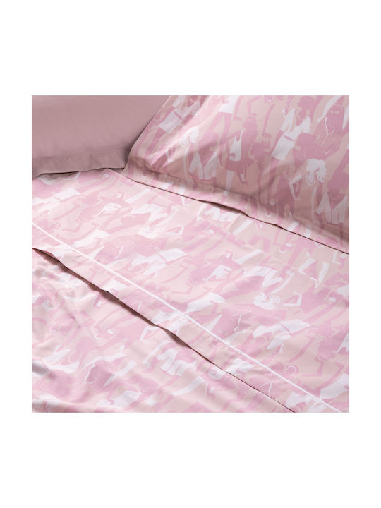 Das Home Set Kinderbettlaken Baumwoll Pink 170x260cm 3 Stück