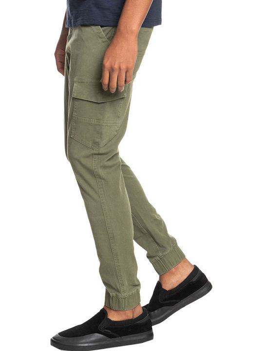 Trousers Cargo Elastic in Slim Fit Khaki