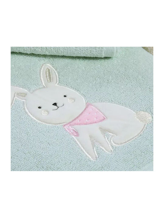 Nef-Nef Homeware Set Baby Towels 2pcs Pic Nic Together Milky Green Weight 420gr/m²