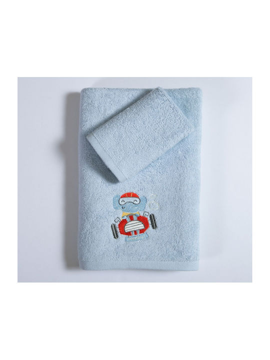 Nef-Nef Homeware Σετ Βρεφικές Πετσέτες 2τμχ Super Boy L.blue Βάρους 420gr/m² Nef-Nef Homeware Σετ Βρεφικές Πετσέτες 2τμχ Super Boy L.blue Βάρους 420gr/m²