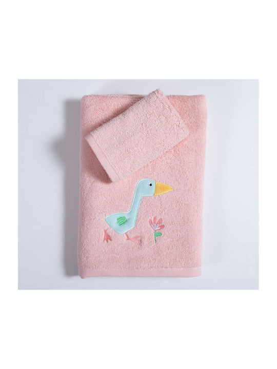 Nef-Nef Homeware Σετ Βρεφικές Πετσέτες 2τμχ Spring Happiness Pink Βάρους 420gr/m²