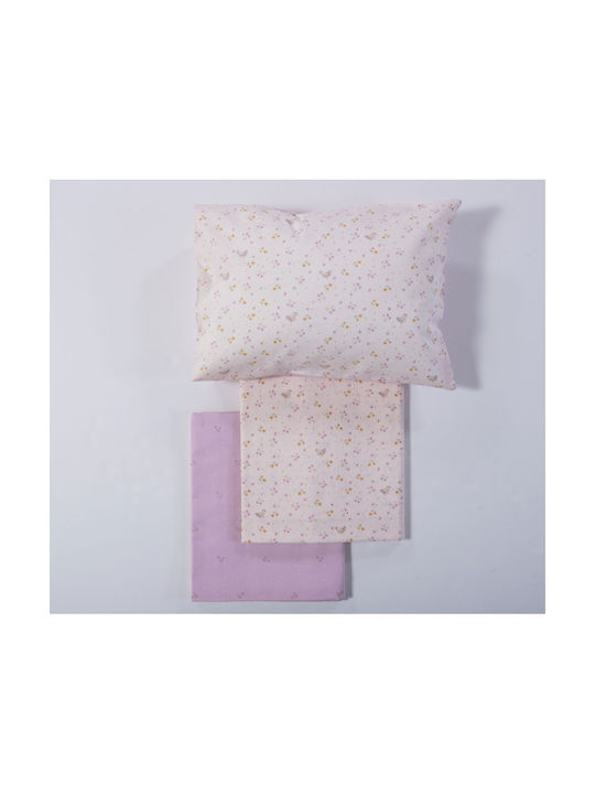 Nef-Nef Homeware Комплект Бебешки Чаршафи За Кошара Памучни Cute & Sweet Екрю 120x170см 3 Броя