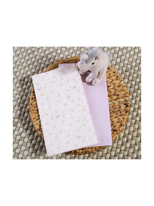 Nef-Nef Homeware Комплект Бебешки Чаршафи За Люлка Памучни Cute & Sweet Екрю 70x120см