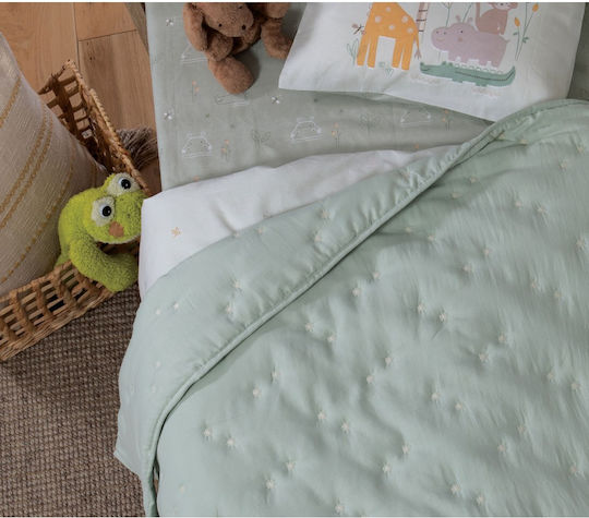 Nef-Nef Homeware Special Star Păturică Pentru Bebeluși Microfibra Mentă 80x110cm