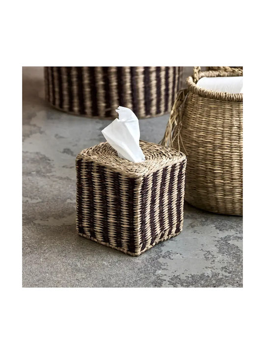 House Doctor Metallic Brown Tissue Holder 13.5x13x14cm