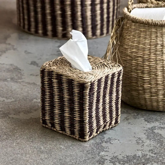 House Doctor Metallic Brown Tissue Holder 13.5x13x14cm