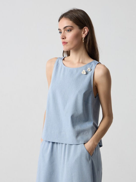 Damen Hellblaues Satz mit Hose