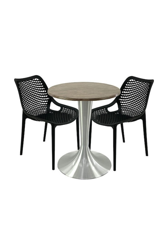Set Sala De Mese Pentru Spații Exterioare Mici Maple 3 Piese Raki