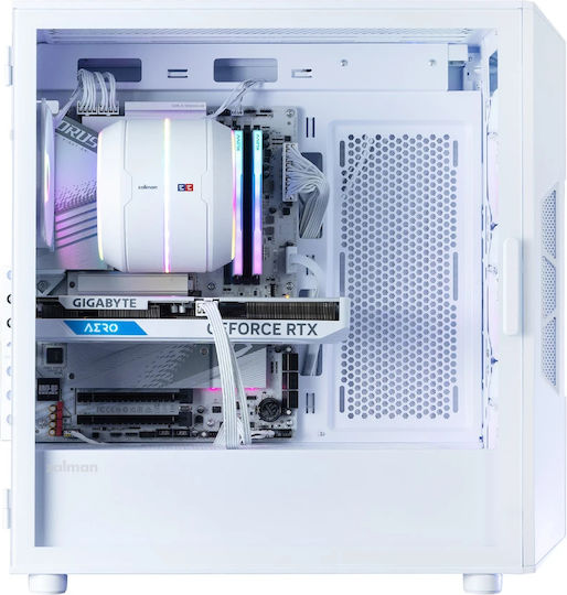 I3 Neo V2 RGB Gaming Midi Tower Κουτί Υπολογιστή με Πλαϊνό Παράθυρο Λευκό