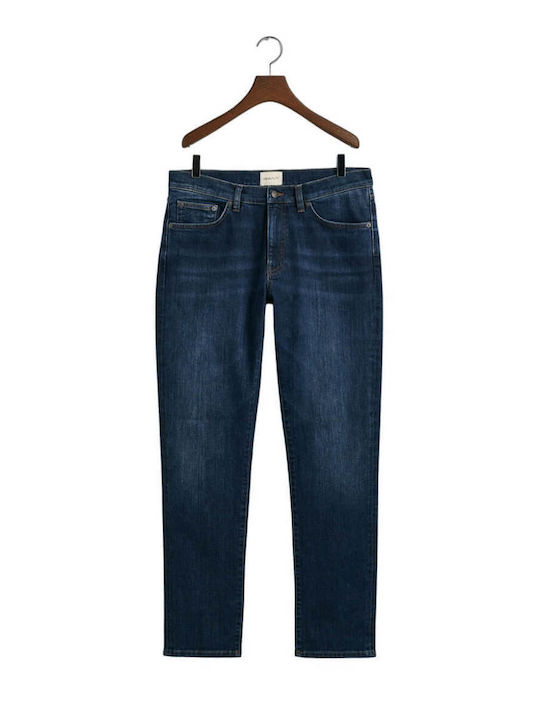 Men's Jeans Pants with Slim Fit Dark Blue